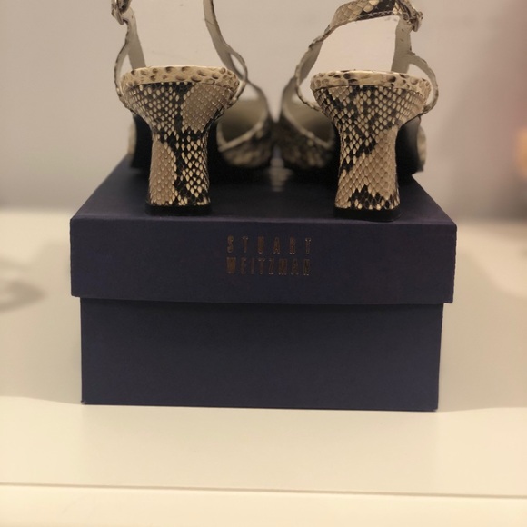 Stuart Weitzman Python Print Slingback Heel - Picture 3 of 5